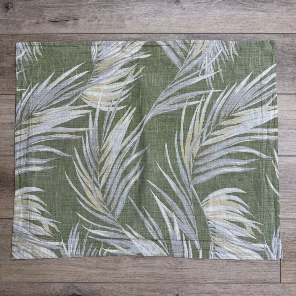 Tommy Bahama Canyon Palms Standard Pillow Sham Green Cotton Tropical Coastal